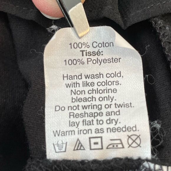 J. Crew Pleated Chiffon Peplum Top Black Knit Long Sleeve Crewneck S - Picture 8 of 8